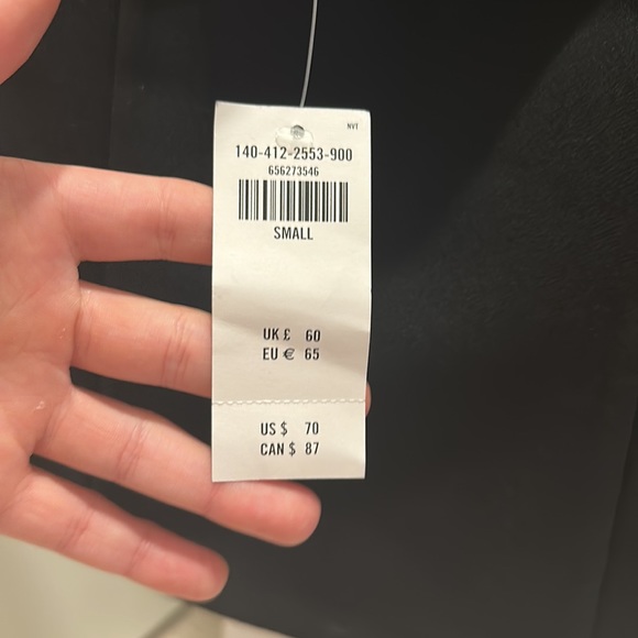 A&F size small. New with tags. “Long sleeve crepe square neck top”. Mesh on arms - Picture 9 of 9